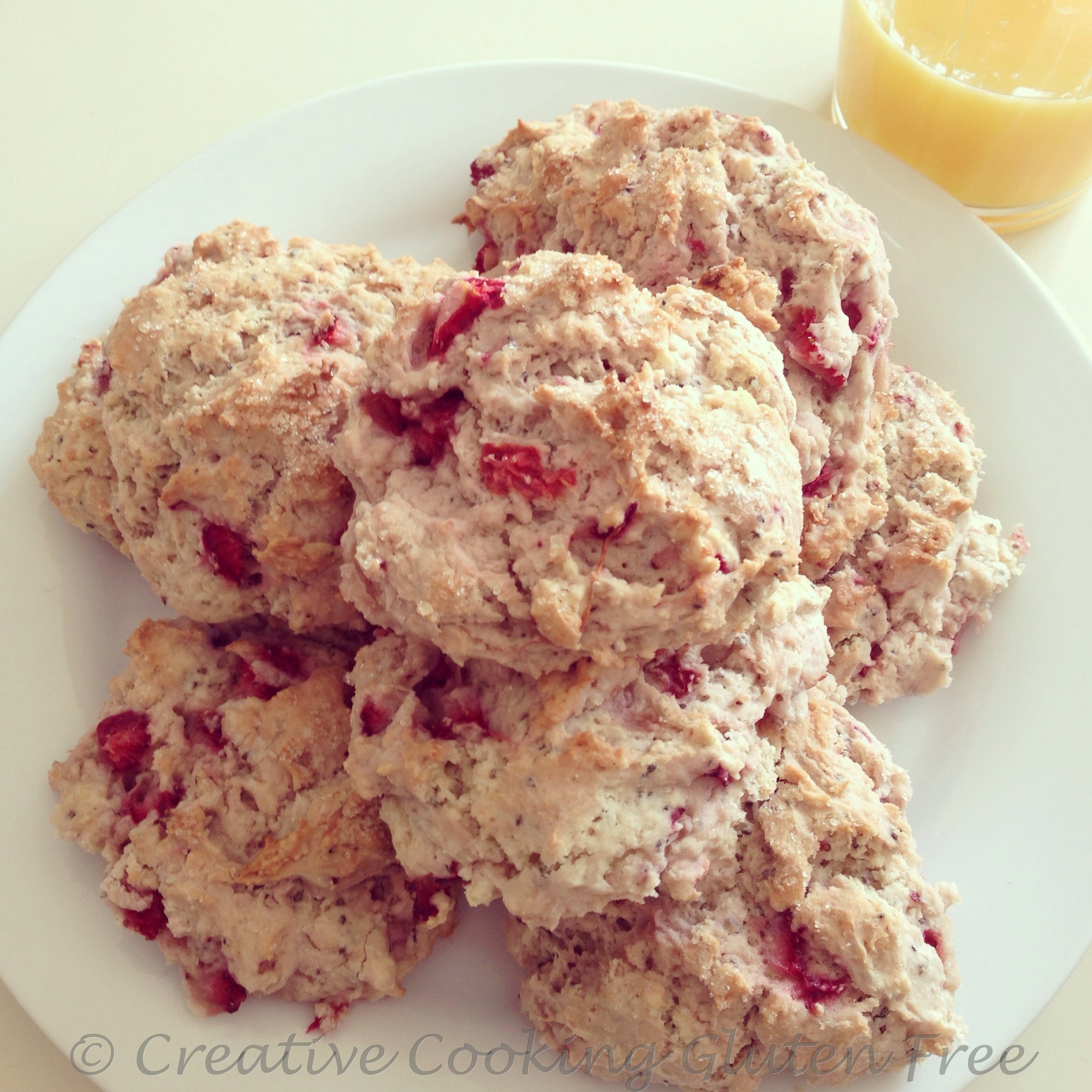 Strawberry Chia Scones - Gluten Free