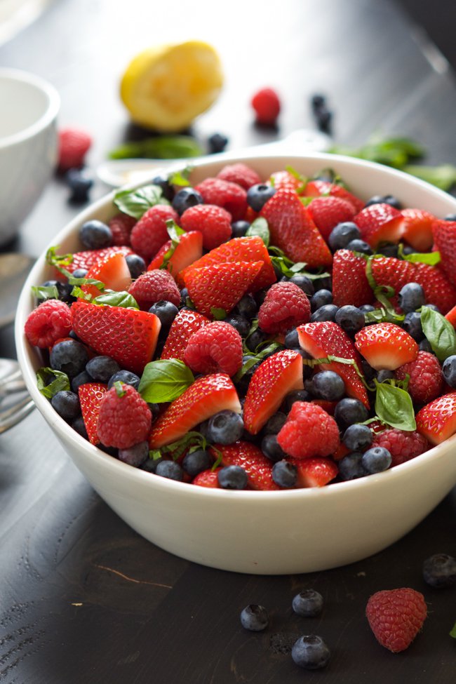 Heart Healthy Honey Basil Fruit Salad