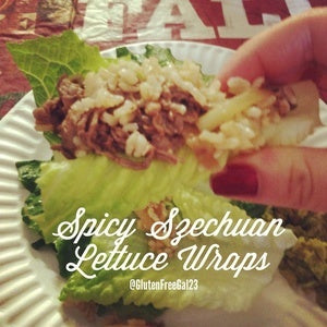 Spicy Szechuan Lettuce Wraps  (Gluten Free &amp; Dairy Free)