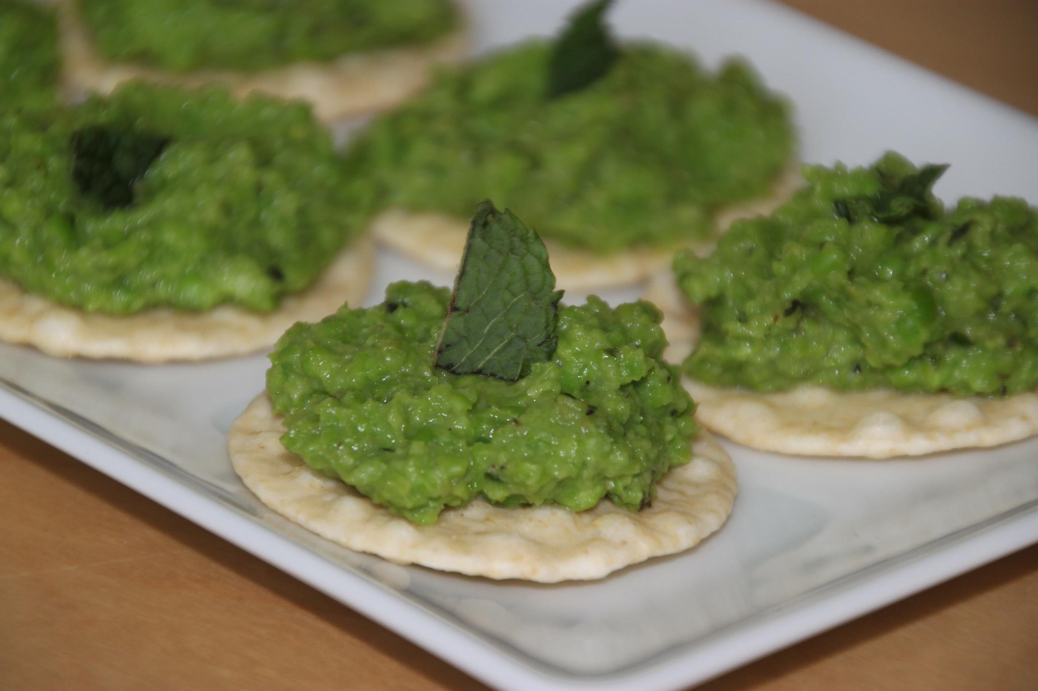 Spring Mint Pea Puree Hors d’Oeuvres (Vegan and GF)