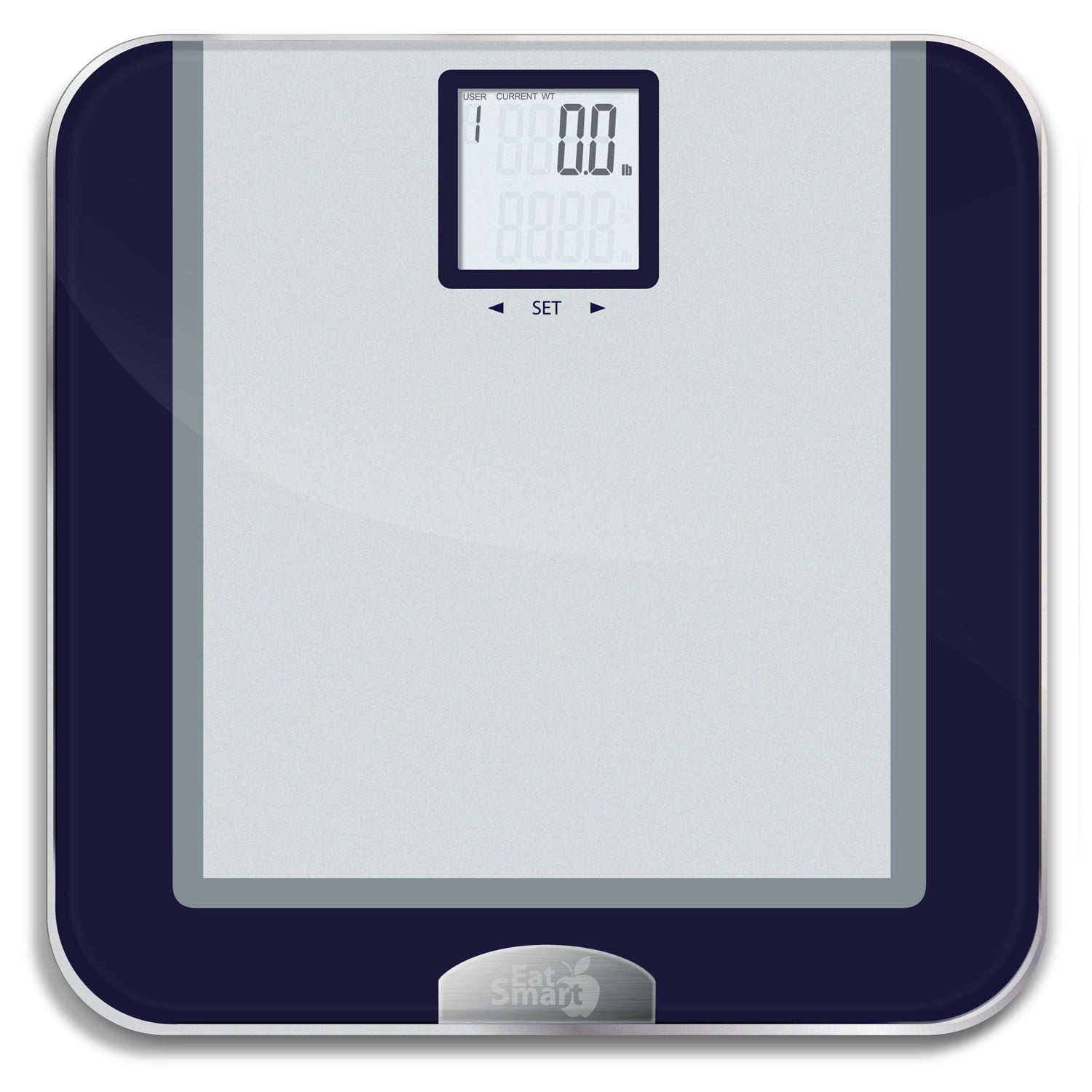 Weight Tracker Digital Bathroom Scale - Silver/Blue